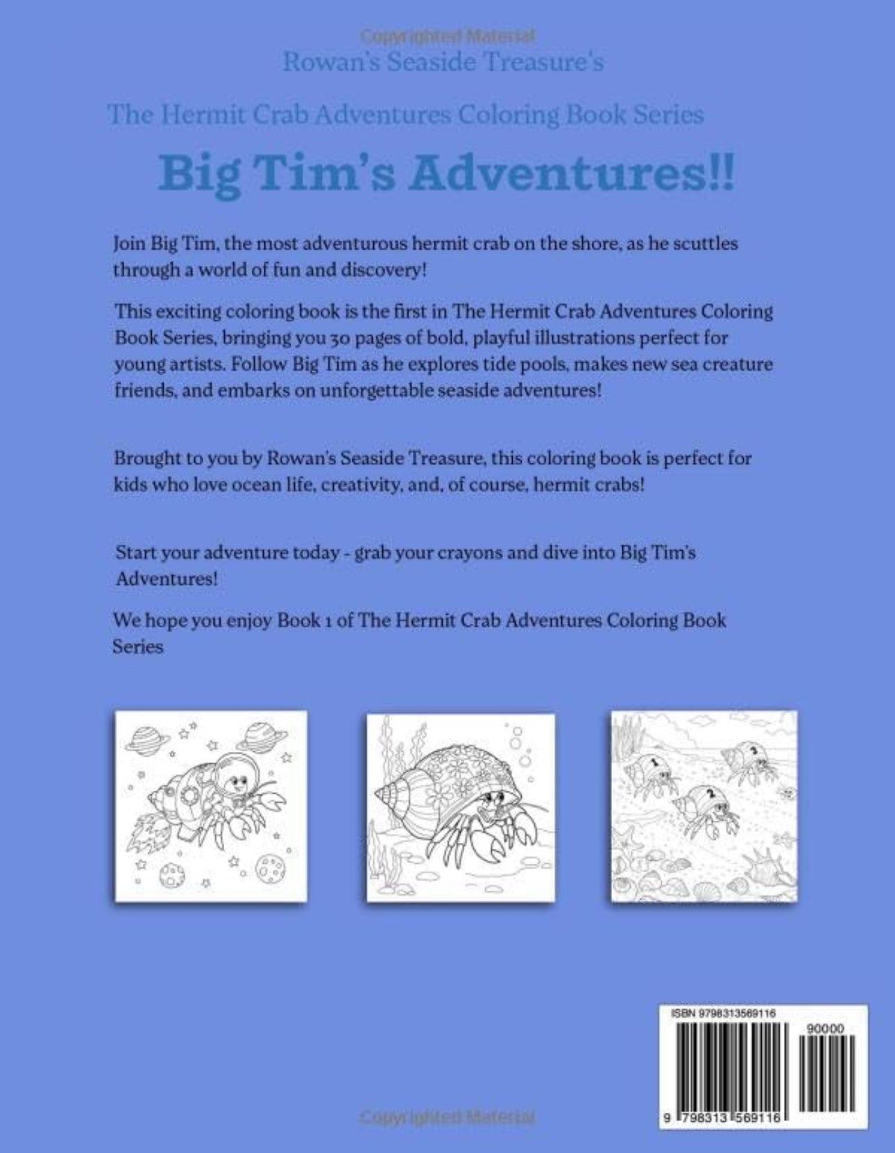 Big Tim's Adventures: A Hermit Crab Coloring Book